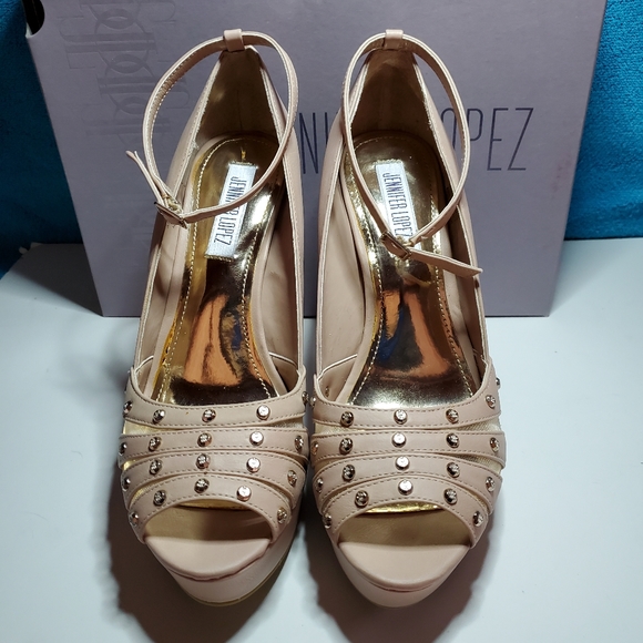 NEW - Jennifer Lopez Blush Heels, Prom Heels with Ankle Strap - Picture 12 of 13